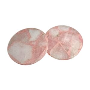 ArtEra Beautiful Decorative Agate Stone Coasters for Tea Cups, Coffee Mugs and Glasses | 4 inches Home dcor Agate Coasters (Pink)