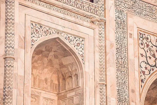 Inlay work on Taj walls