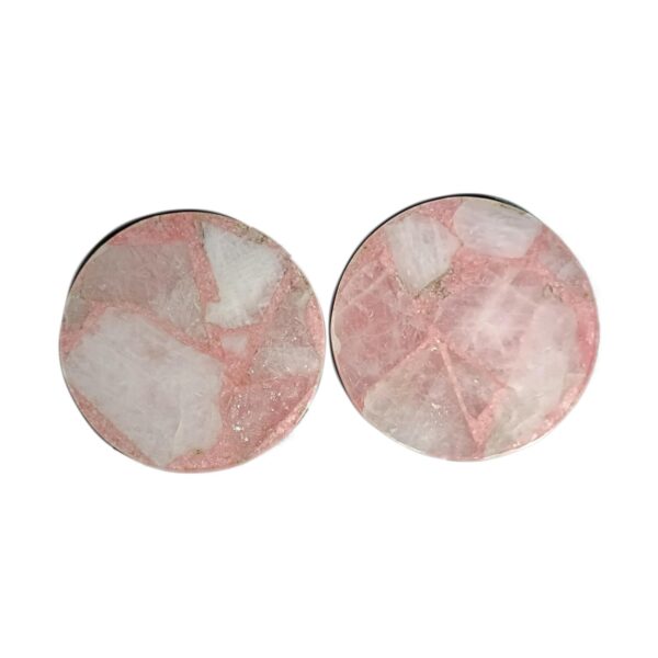 ArtEra Beautiful Decorative Agate Stone Coasters for Tea Cups, Coffee Mugs and Glasses | 4 inches Home dcor Agate Coasters (Pink)