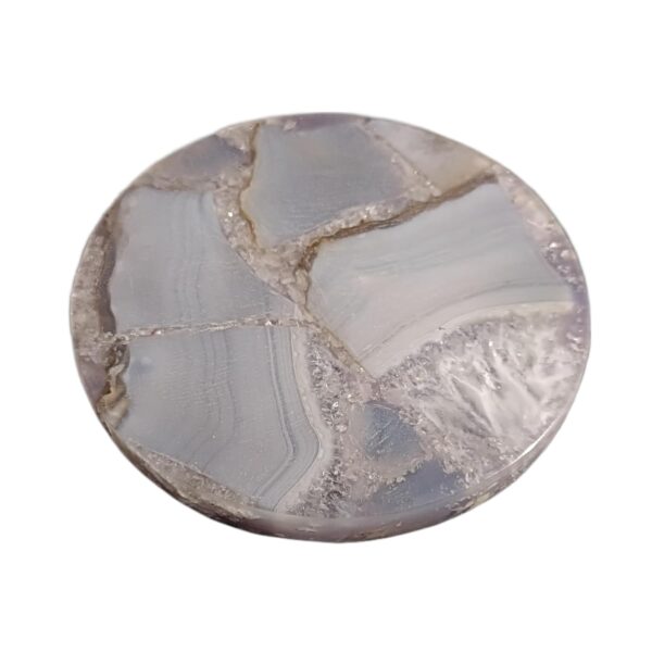 ArtEra Beautiful Decorative Agate Stone Coasters for Tea Cups, Coffee Mugs and Glasses | 4 inches Home decor Agate Coasters (Slate Grey)