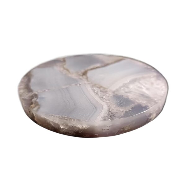 ArtEra Beautiful Decorative Agate Stone Coasters for Tea Cups, Coffee Mugs and Glasses | 4 inches Home decor Agate Coasters (Slate Grey)