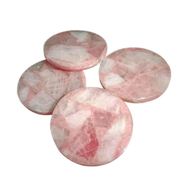 ArtEra Beautiful Decorative Agate Stone Coasters for Tea Cups, Coffee Mugs and Glasses | 4 inches Home dcor Agate Coasters (Pink)