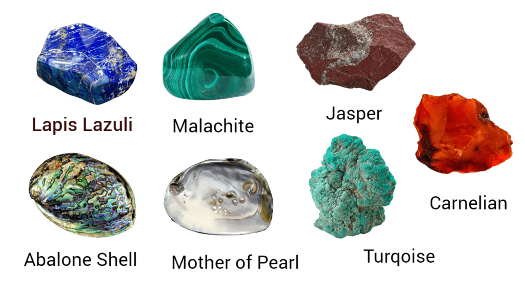 Gemstones used in Art