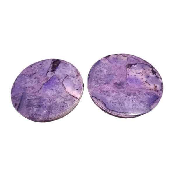 ArtEra Beautiful Decorative Agate Stone Coasters for Tea Cups, Coffee Mugs and Glasses | 4 inches Home Decor Agate Coasters (Purple)