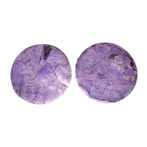 ArtEra Beautiful Decorative Agate Stone Coasters for Tea Cups, Coffee Mugs and Glasses | 4 inches Home Decor Agate Coasters (Purple)