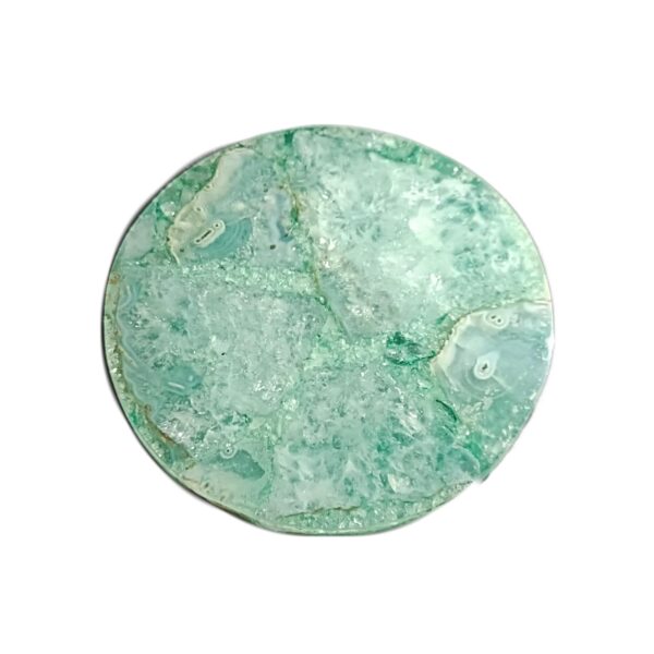 ArtEra Beautiful Decorative Agate Stone Coasters for Tea Cups, Coffee Mugs and Glasses | 4 inches Home Decor Agate Coasters (Green)