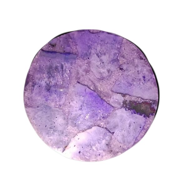 ArtEra Beautiful Decorative Agate Stone Coasters for Tea Cups, Coffee Mugs and Glasses | 4 inches Home Decor Agate Coasters (Purple)