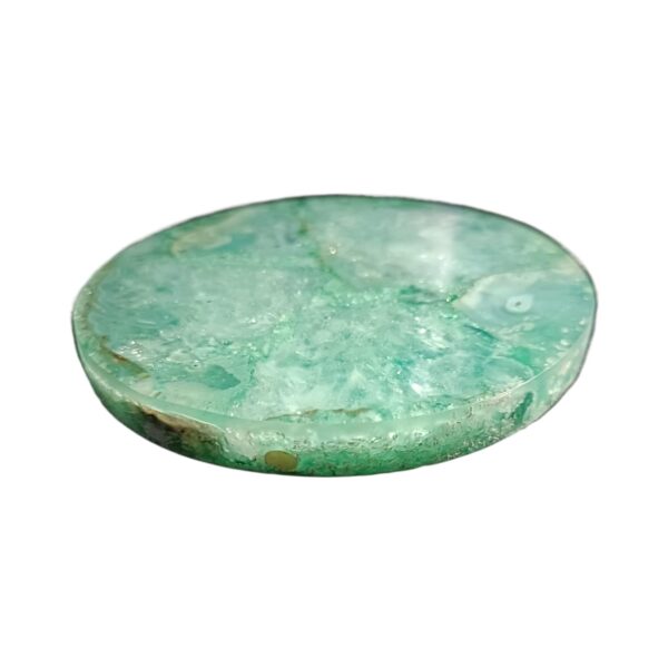 ArtEra Beautiful Decorative Agate Stone Coasters for Tea Cups, Coffee Mugs and Glasses | 4 inches Home Decor Agate Coasters (Green)